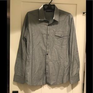 Modern Amusement Blue Dress Shirt